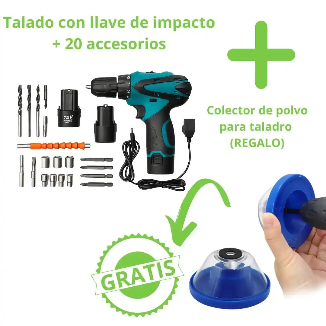 Taladro 21V profesional + Colector de Regalo